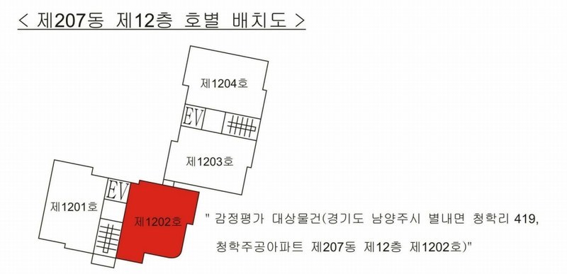 2024타경4954 경기도 남양주시 별내면 청학로114번길 18, 청학주공아파트 207동 12층 1202호 아파트[공급25평형] 경매 이미지