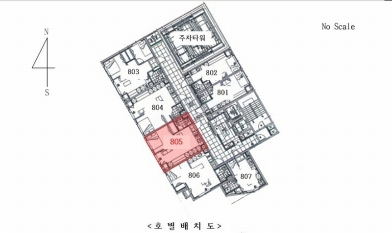 2024타경82527 경기도 구리시 안골로97번길 17-6, 구리더케이타워 8층 805호 오피스텔[계약18평형] 경매 이미지