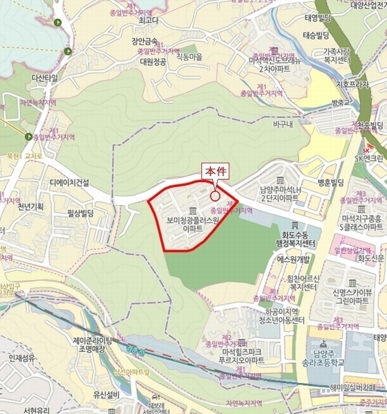 2024타경86253 경기도 남양주시 화도읍 맷돌로 50, 보미청광플러스원아파트 106동 3층 302호 아파트[공급33평형] 경매 이미지