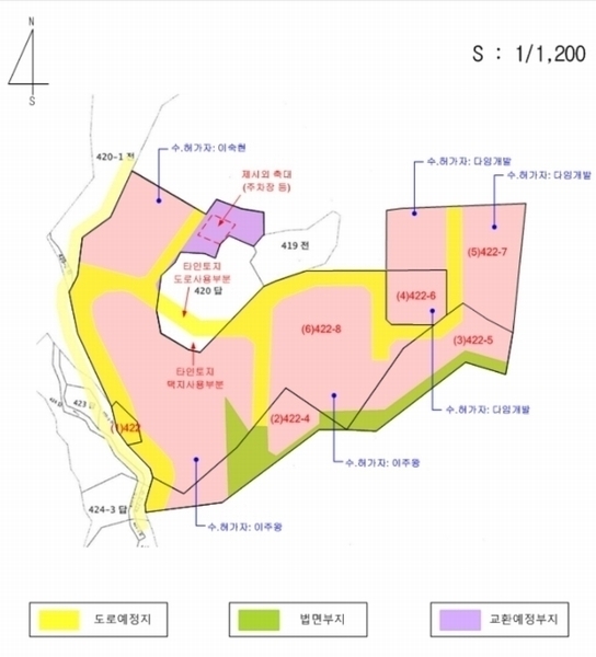 2023타경5035 경기도 남양주시 호평동 422 임야 경매 이미지