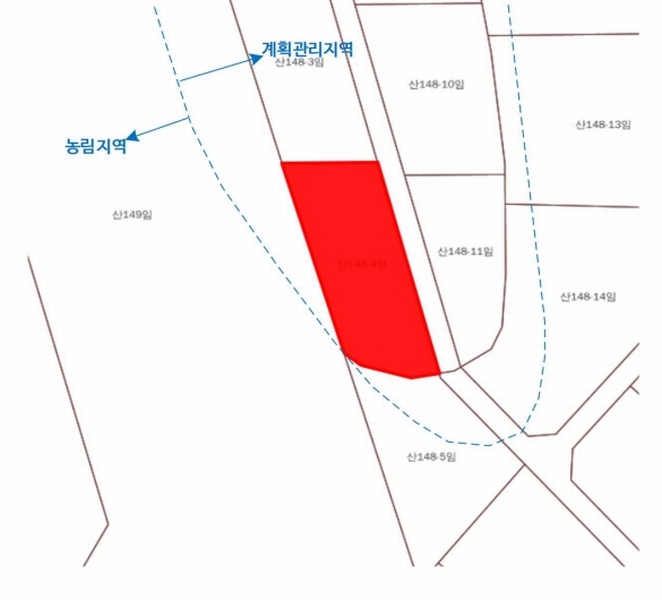 2025타경70927 경기도 가평군 가평읍 개곡리 산148-4 임야 경매 이미지