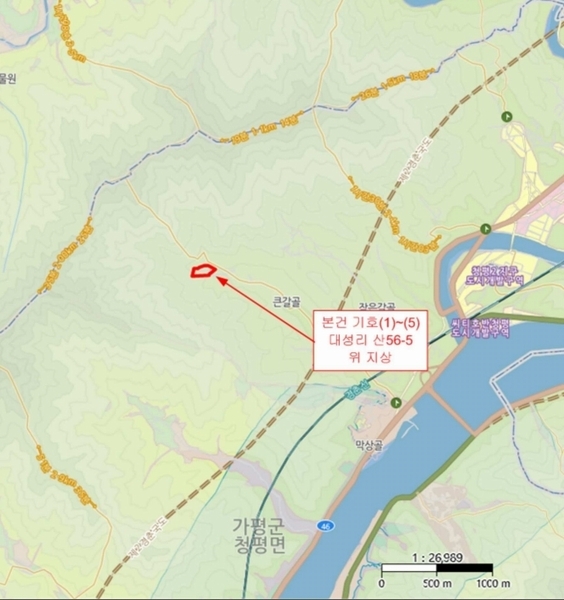 2022타경2794 경기도 가평군 청평면 대성리 산56-5 주택 경매 이미지