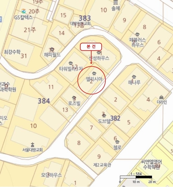 2025타경102539 서울특별시 동작구 여의대방로 204-19, 엘리시아 1동 2층 201호 근린상가 경매 이미지
