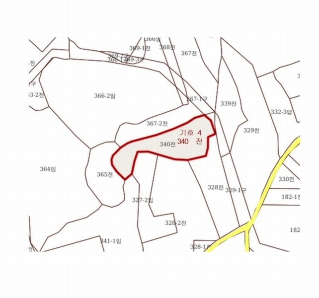 2025타경72 충청북도 옥천군 청성면 능월리 340 농지 경매 이미지