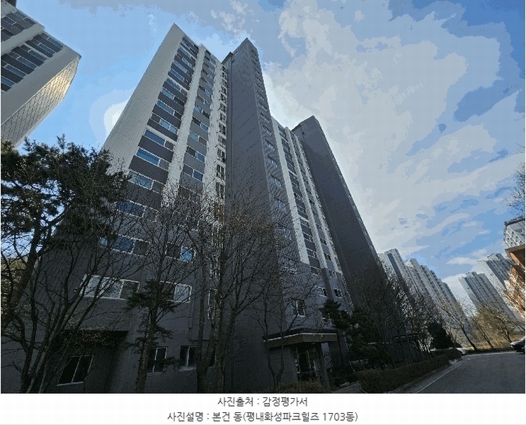 2025타경71412 경기도 남양주시 평내로 76경기도 남양주시 평○○○○, 평내화성파크힐즈 1703동 4층 405호평내화성○○ 아파트[공급34평형] 경매 이미지