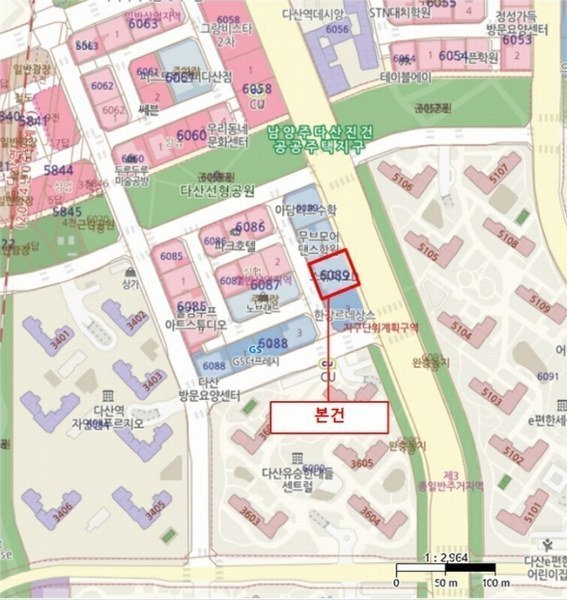 2024타경81395 경기도 남양주시 다산중앙로 113, 다산진건라페온빌 7층 709호 오피스텔[계약16평형] 경매 이미지