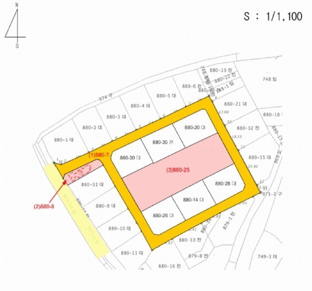 2025타경71618 경기도 가평군 가평읍 개곡리 880-7 도로 경매 이미지