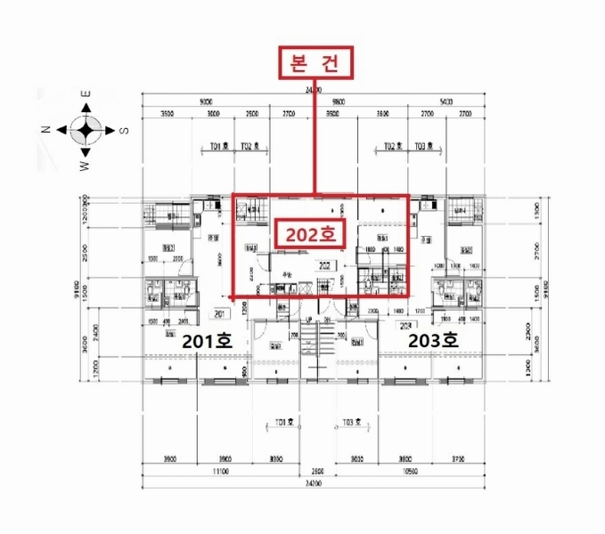 2025타경502528 인천광역시 계양구 아나지로 91-1, 스타클래스 105-에이동 2층 202호 다세대(빌라)[공급15평형] 경매 이미지