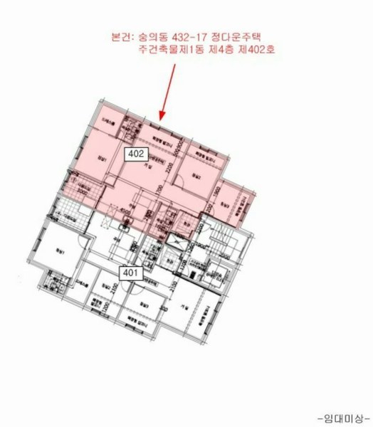 2024타경573226 인천광역시 미추홀구 샛골로9번길 3-4, 정다운주택주건축물 1동 4층 402호 다세대(빌라) 경매 이미지
