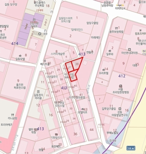 2024타경63486 서울특별시 강동구 진황도로43길 13-16, 아스테르오피스텔 4층 401호 오피스텔[계약10평형] 경매 이미지
