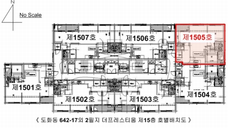 2024타경511150 인천광역시 미추홀구 경인로 165인천광역시 미추홀구 경○○○○, 더프레스티움 15층 1505호더프레스○○ 아파트 경매 이미지