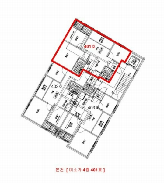2025타경503309 인천광역시 미추홀구 능해길66번길 13, 미소가 4층 401호 다세대(빌라)[공급18평형] 경매 이미지