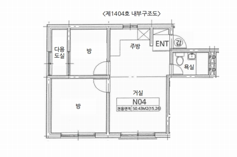 2024타경86167 경기도 의정부시 평화로568번길 33, 밀레니움 14층 1404호 오피스텔[계약20평형] 경매 이미지