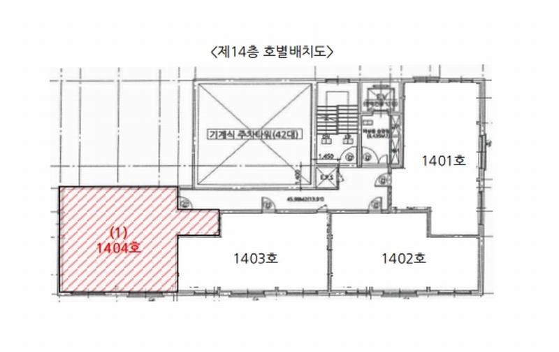 2024타경86167 경기도 의정부시 평화로568번길 33, 밀레니움 14층 1404호 오피스텔[계약20평형] 경매 이미지