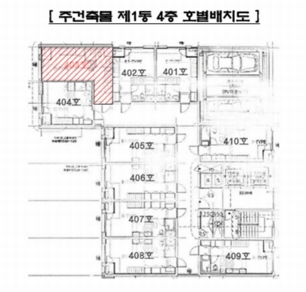 2025타경72046 경기도 의정부시 청사로5번길 20-14, 아띠랑스2차주건축물 1동 4층 403호 오피스텔[계약13평형] 경매 이미지