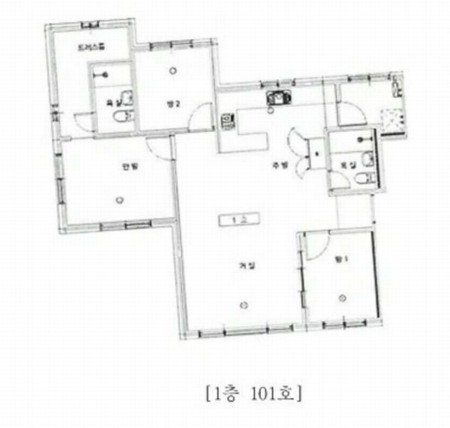 2024타경85563 경기도 고양시 일산동구 숲속마을2로 51-63, 숲빌리지 102동 101호 다세대(빌라)[공급20평형] 경매 이미지