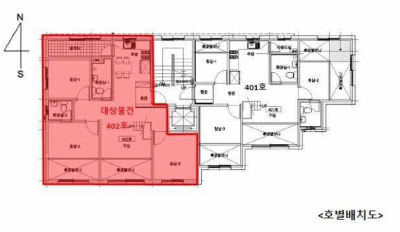 2025타경61977 경기도 파주시 번뛰기길 42-13, 대성 1동 4층 402호 다세대(빌라)[공급22평형] 경매 이미지