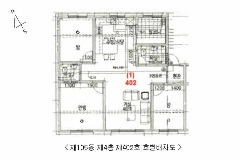 2025타경63304 경기도 파주시 풀무골로27번길 13, 구분건물 105동 4층 402호 다세대(빌라)[공급19평형] 경매 이미지