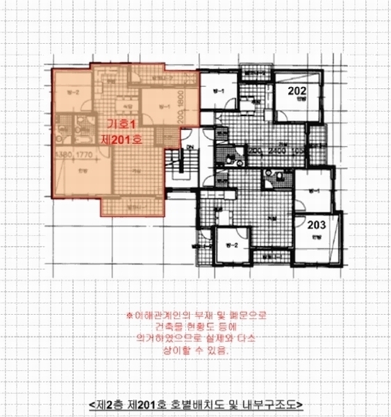2025타경64463 경기도 고양시 일산서구 덕이로172번길 40, 다세대주택 2층 201호 다세대(빌라)[공급28평형] 경매 이미지