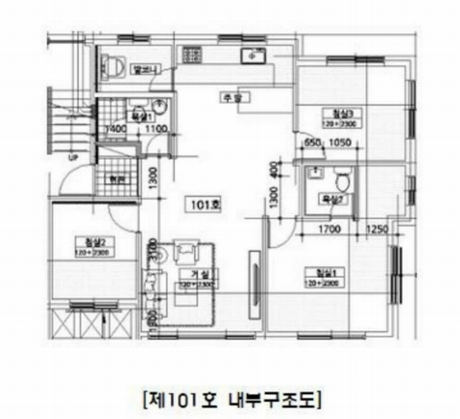 2025타경63186 경기도 고양시 덕양구 명봉산로6번길 20-90, 휴그린2차 209동 1층 101호 다세대(빌라)[공급19평형] 경매 이미지