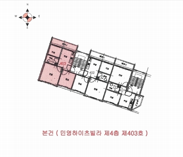2025타경507235 인천광역시 부평구 경인로834번길 44-1, 민영하이츠빌라 4층 403호 다세대(빌라)[공급13평형] 경매 이미지