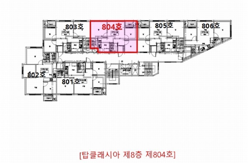 2025타경507323 인천광역시 미추홀구 참외전로 338, 탑클래시아 8층 804호 오피스텔[계약24평형] 경매 이미지