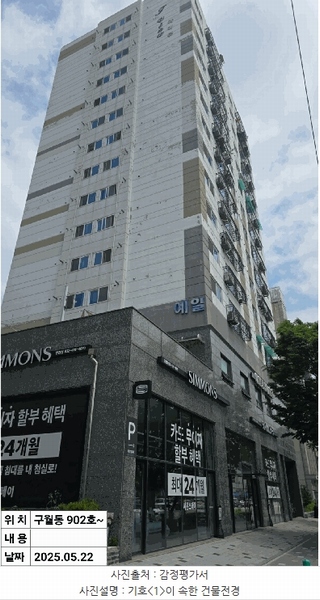 2025타경509121 인천광역시 남동구 인주대로 525, 아이뷰 9층 902호 오피스텔 경매 이미지