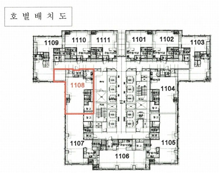 2024타경545610 인천광역시 서구 청라커낼로 252, 청라롯데캐슬 201동 11층 1108호 오피스텔[계약58평형] 경매 이미지