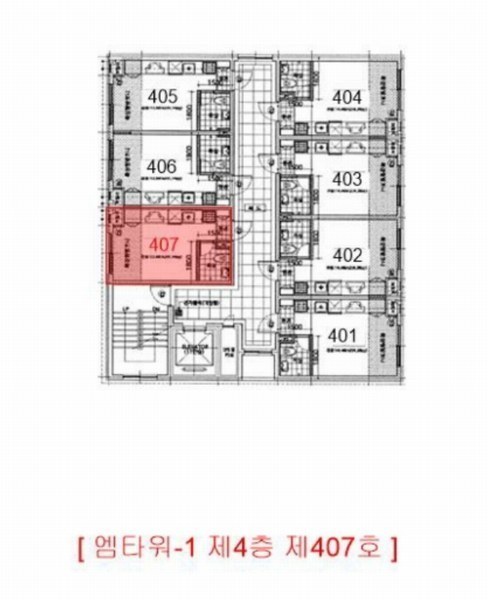 2024타경582688 인천광역시 남동구 예술로174번길 36, 엠타워-1 4층 407호 아파트[공급6평형] 경매 이미지