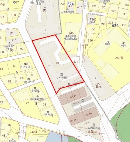 2025타경1253 인천광역시 미추홀구 수봉로33번길 102-94, 수봉아파트 A동 5층 502호 아파트[공급21평형] 경매 이미지
