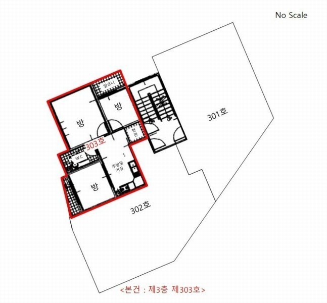 2025타경501648 인천광역시 서구 열우물로282번길 28, 구분건물 3층 303호 다세대(빌라)[공급14평형] 경매 이미지