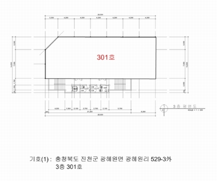 2025타경50993 충청북도 진천군 광혜원면 화랑길 77, 집합상가 3층 301호 근린상가 경매 이미지