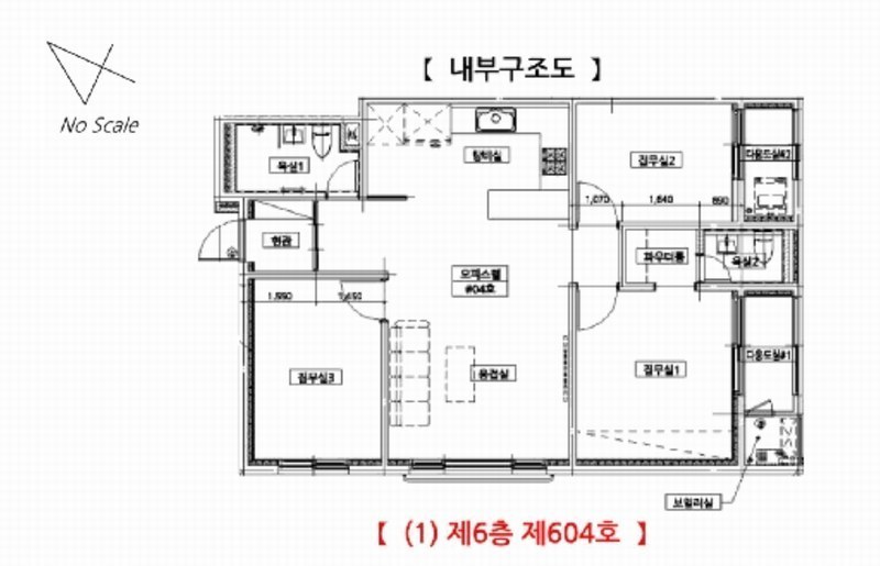 2025타경506445 인천광역시 서구 완정로 136, 우주마루 6층 604호 오피스텔[계약43평형] 경매 이미지