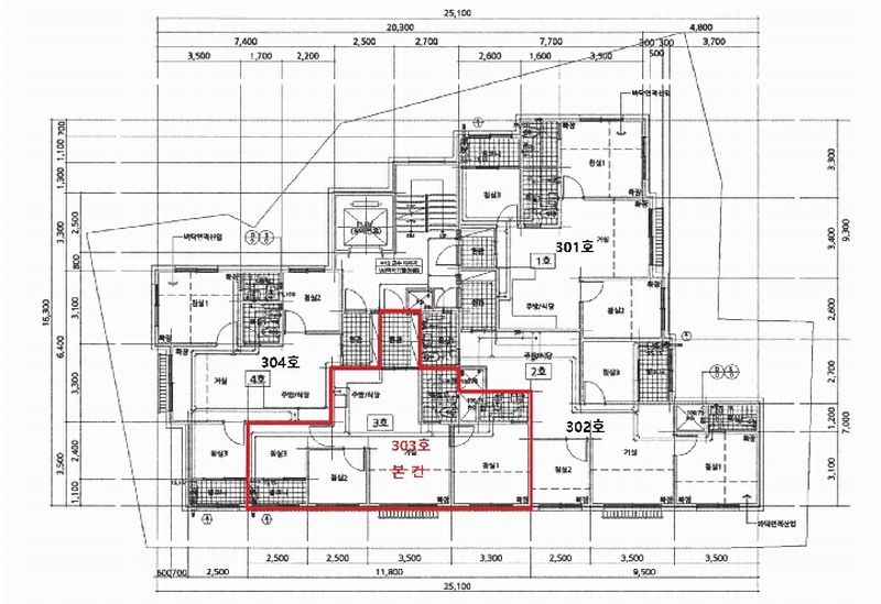 2025타경507731 인천광역시 연수구 한나루로 160-1, 제이케이펠리스 3층 303호 다세대(빌라)[공급23평형] 경매 이미지