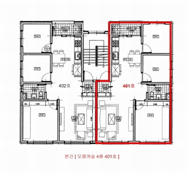 2025타경507827 인천광역시 남동구 간석로66번길 15, 모젬캐슬 4층 401호 다세대(빌라) 경매 이미지