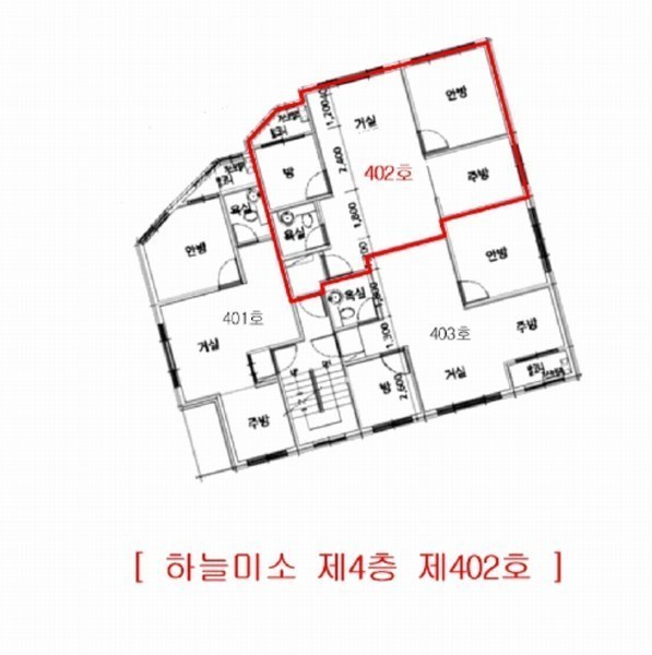 2025타경510839 인천광역시 서구 경서로45번길 3, 하늘미소 4층 402호 다세대(빌라)[공급18평형] 경매 이미지