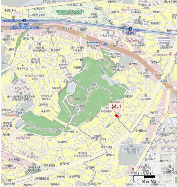 2025타경511583 인천광역시 미추홀구 수봉로 167, 가람빌리지 1동 4층 401호 다세대(빌라)[공급26평형] 경매 이미지