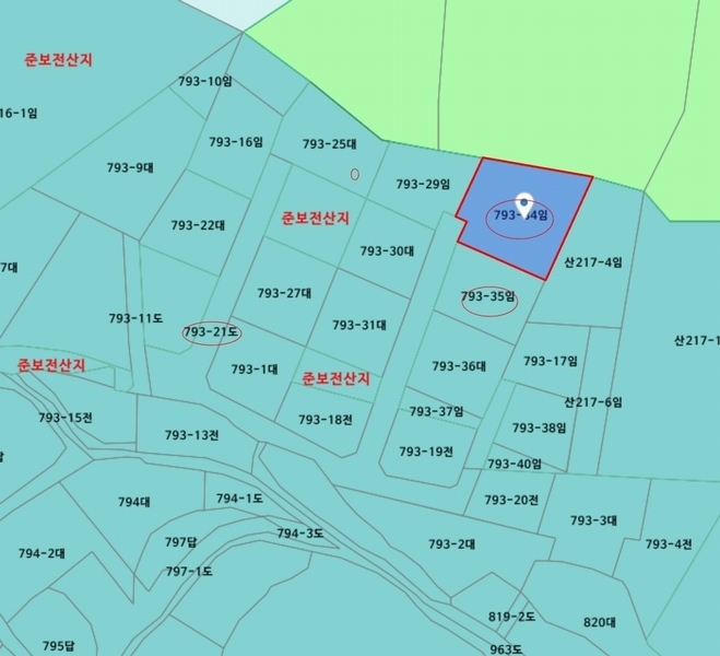 2024타경11797 인천광역시 강화군 강화읍 국화리 793-34 임야 경매 이미지