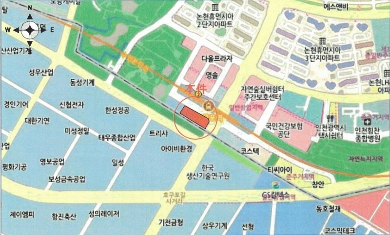 2024타경572223 인천광역시 남동구 호구포로 201, 논현두손지젤타워 4층 404호 오피스텔[계약17평형] 경매 이미지