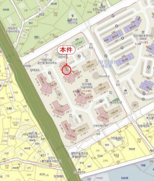 2025타경51365 충청남도 당진시 대호만로 30-17, 대동다숲아파트 106동 7층 704호 아파트[공급33평형] 경매 이미지