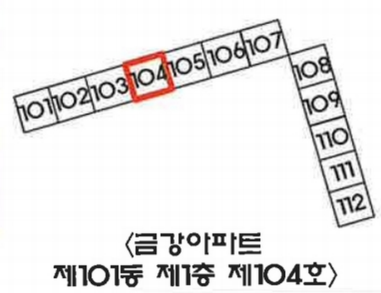 2024타경407 충청북도 영동군 영동읍 눈어치1로 5충청북도 영동군 영동읍 눈어○○○○, 금강아파트 101동 1층 104호금강아파○○ 아파트[공급22평형] 경매 이미지