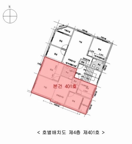 2024타경578054 인천광역시 미추홀구 석바위로101번길 31-30, 대훈빌리지 4층 401호 다세대(빌라)[공급20평형] 경매 이미지