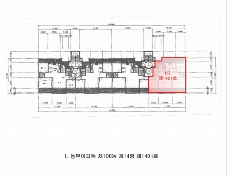 2025타경51545 충청북도 청주시 흥덕구 가경로 64, 동부아파트 108동 14층 1401호 아파트[공급33평형] 경매 이미지