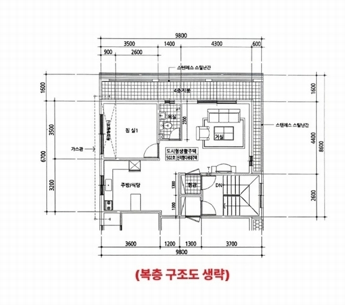 2025타경500836 인천광역시 서구 승학로506번안길 81, 프로방스 1동 5층 502호 다세대(빌라)[공급16평형] 경매 이미지