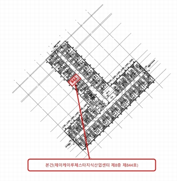 2025타경507789 인천광역시 남동구 남동대로 353, 제이케이루체스타지식산업센터 8층 844호 오피스텔[계약9평형] 경매 이미지
