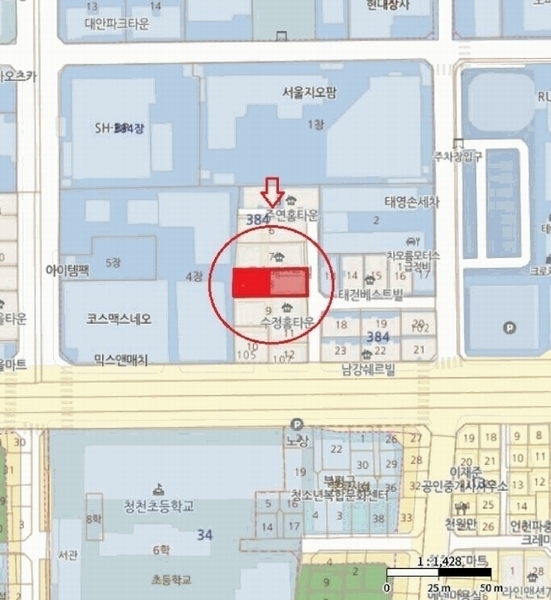 2025타경510260 인천광역시 부평구 평천로 87-7, 수정홈타운 101동 4층 401호 다세대(빌라)[공급18평형] 경매 이미지