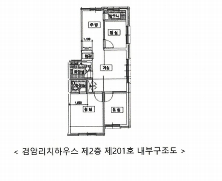 2025타경510493 인천광역시 서구 검암로19번길 7, 검암리치하우스 2층 201호 다세대(빌라)[공급21평형] 경매 이미지