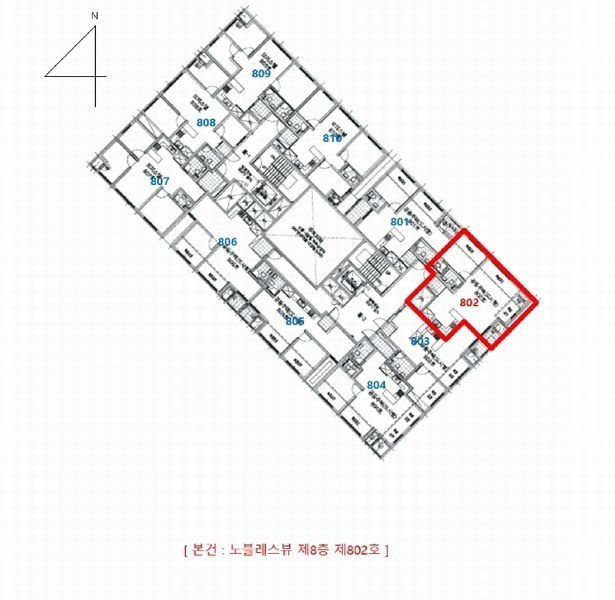 2025타경510725 인천광역시 부평구 시장로61번길 6, 노블레스뷰 8층 802호 아파트[공급18평형] 경매 이미지