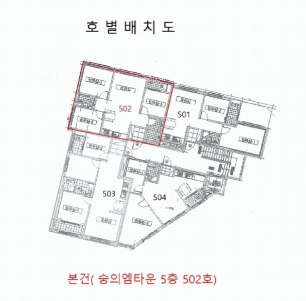 2025타경511130 인천광역시 미추홀구 장천로23번길 5, 숭의엠타운 5층 502호 오피스텔 경매 이미지