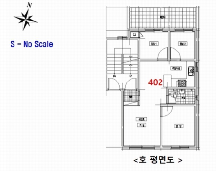 2025타경511702 인천광역시 서구 검암로19번길 6-1, 검암리치빌 1동 4층 402호 다세대(빌라)[공급18평형] 경매 이미지